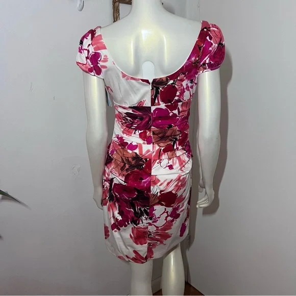 New Suzi Chin for Maggy Boutique Floral water color Dress Size 6 Petite New BB - Picture 10 of 12